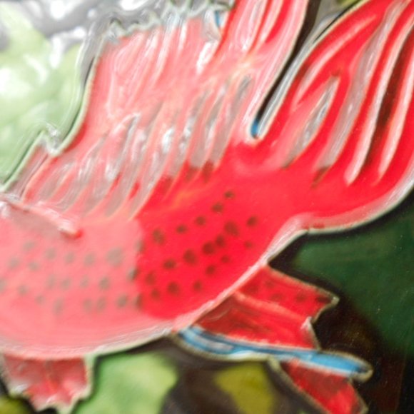 Decor Framed Wall Red Betta Fish Tiles - Picture 9 of 10